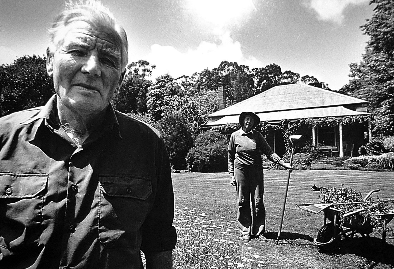 A black and white photo of Tommy and Penny Garnett