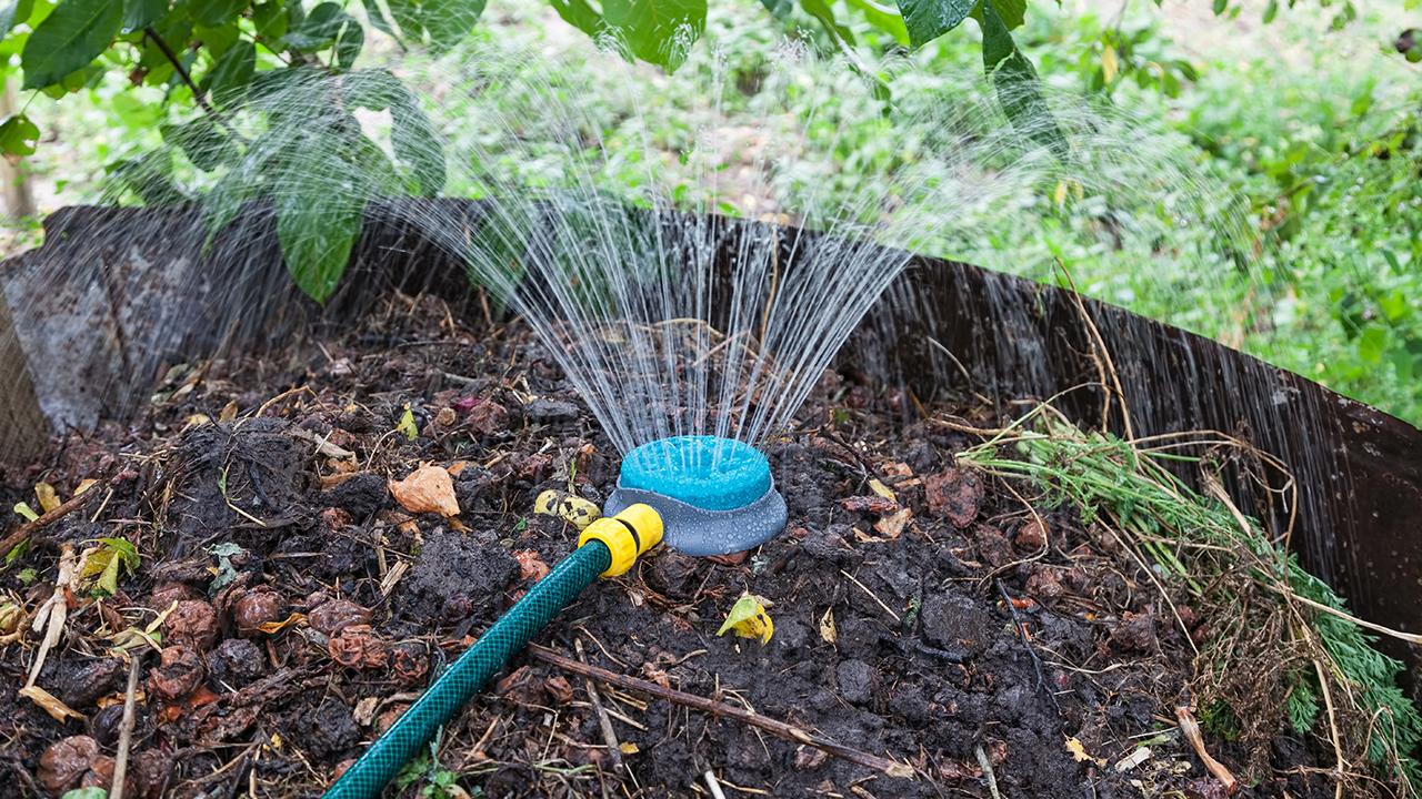 Sprinkler water soil