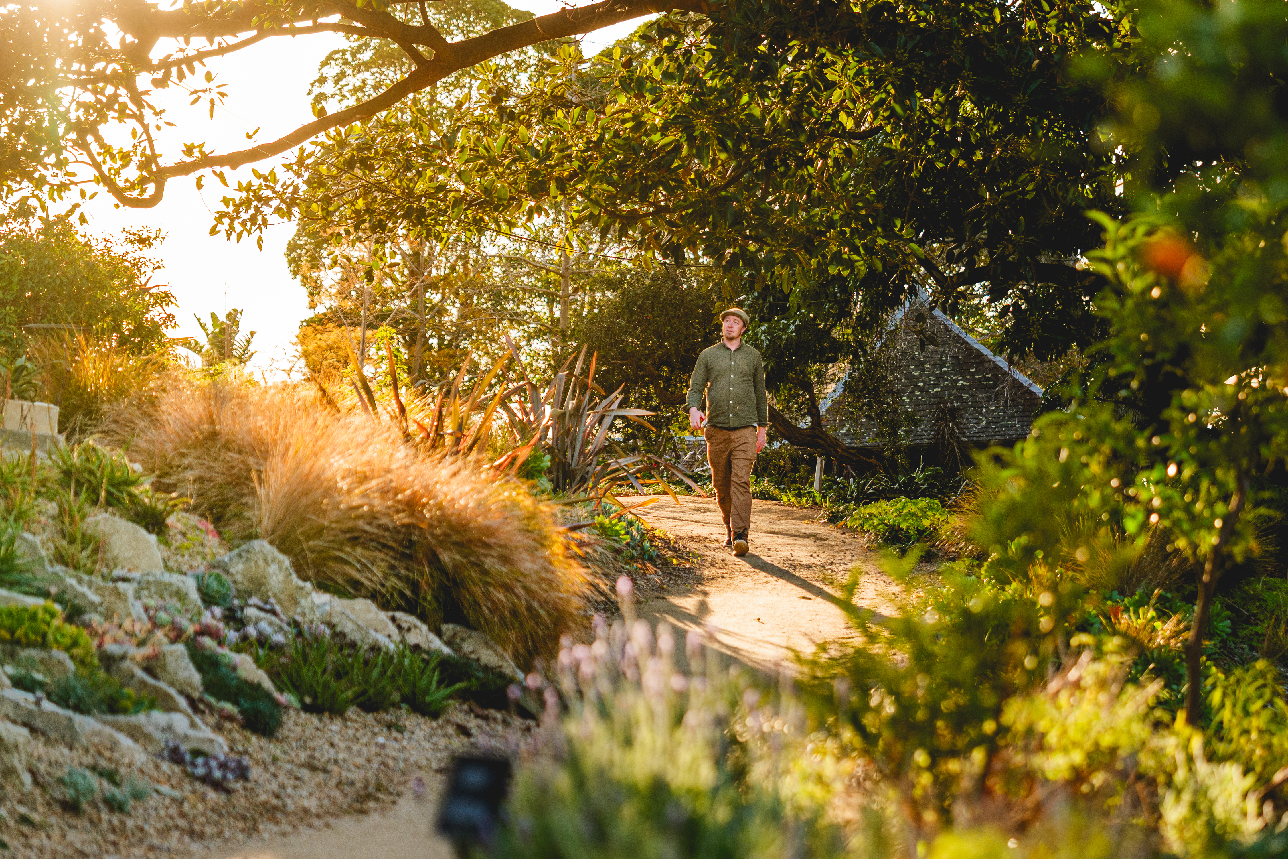 Head of Gardens Julian Blackhirst walks through Heronswood garden