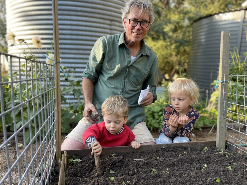 Andrew Laidlaw with grandchildren