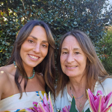 A headshot of Georgia and Helen Coy