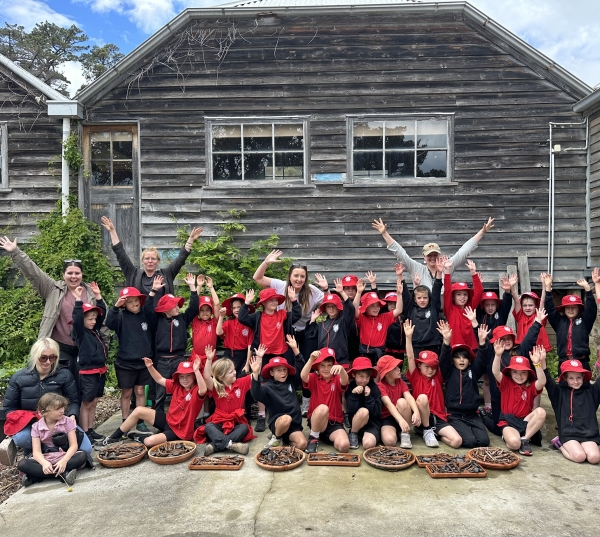 Boneo Primary School's pollinator class at Heronswood