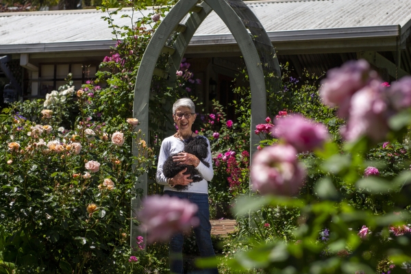 Val Jackson with Poppy